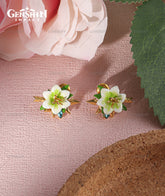 Genshin Impact Artifact In Remembrance of Viridescent Fields Ear Stud Earring Jewelry