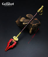 Genshin Hu Tao Staff of Homa Metal Weapon Keychain 22cm
