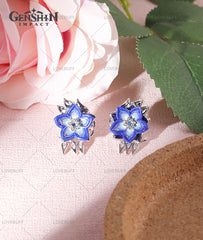 Genshin Impact Artifact Stainless Bloom Ear Stud Earring Jewelry