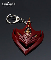 Genshin Impact Tartaglia Mask Metal Keychain 7CM