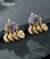 Genshin Impact Mora Ear Stud Earring Chic Tassel Jewelry