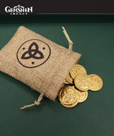 Genshin Impact Mora Coins with Pouch
