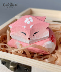 Genshin Impact Yae Miko Fox Wooden Carving Ornament