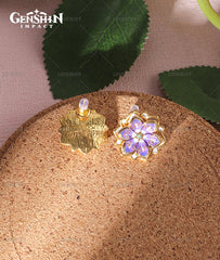 Genshin Impact Artifact Ay-Khanoum's Myriad Ear Stud Earring Jewelry