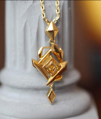 Genshin Geoculus 925 Silver Pendant Necklace