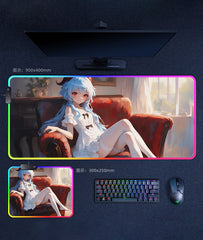 Cute Ganyu RGB Mouse Pad