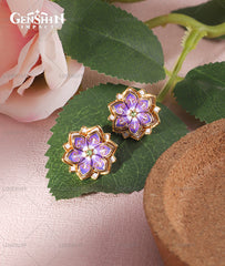 Genshin Impact Artifact Ay-Khanoum's Myriad Ear Stud Earring Jewelry