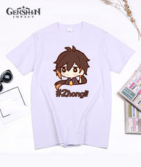 Chibi Zhongli Printed T-shirt