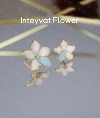 Inteyvat Flower Stud Earrings