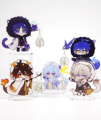 Flins, Scaramouche, Zhongli, Ganyu Chibi Acrylic Stand
