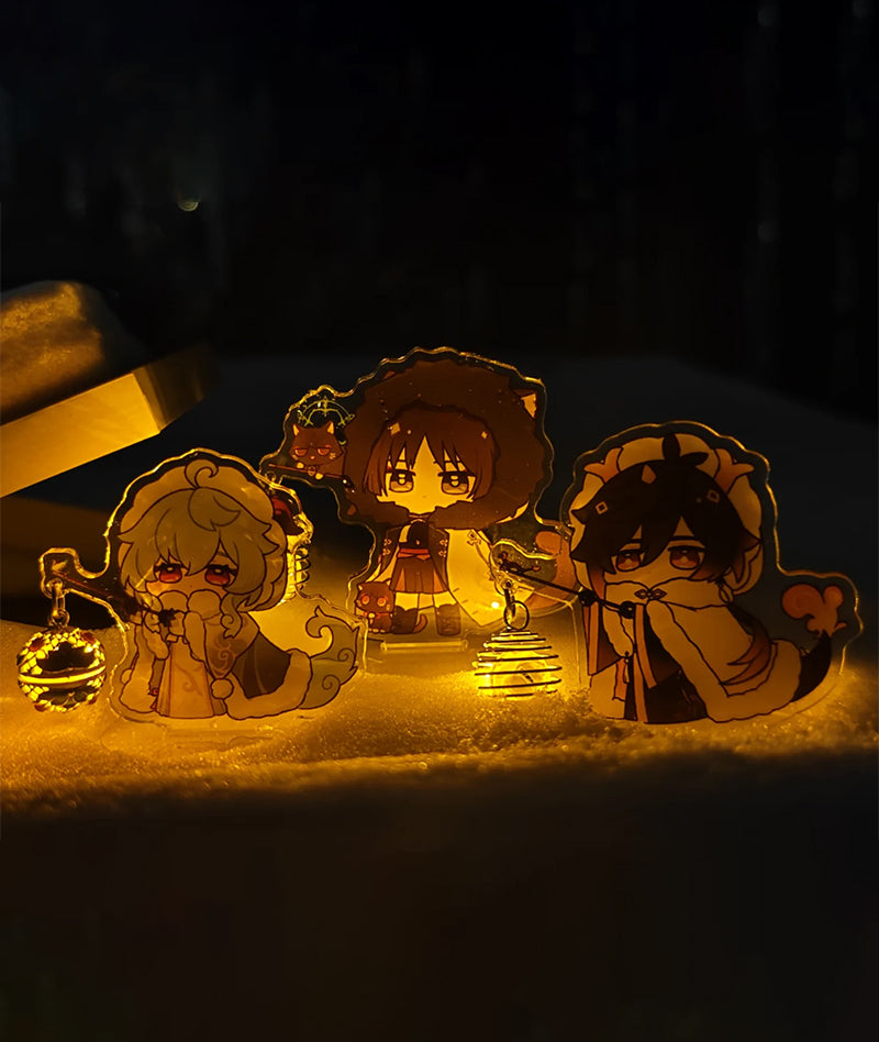 Scaramouche, Zhongli, Ganyu Chibi Acrylic Stand