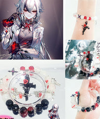 Genshin Arlecchino Beaded Bracelet