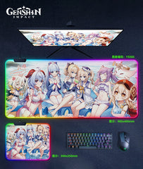 Genshin Impact RGB Mouse Pad -Multi-Character Edition