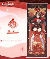 Genshin Mondstadt Character Hanging Wall Scroll Poster Home Decor Klee Mona Venti