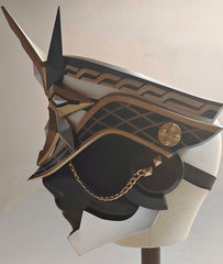 Fatui Harbinger Capitano Cosplay Helmet Prop