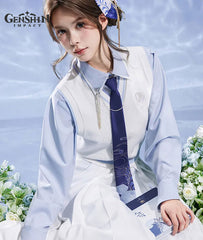 Kamisato Ayato Themed Impression Shirt with Tie