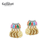 Genshin Impact Mora Ear Stud Earring Chic Tassel Jewelry