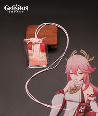 Genshin Impact Yae Miko Amulet Grand Narukami Shrine Omamori Pendant