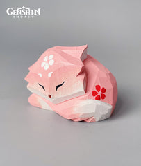 Genshin Impact Yae Miko Fox Wooden Carving Ornament