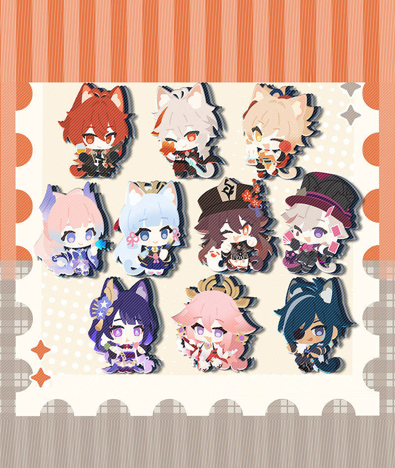 Genshin Impact Chibi Animal Character Acrylic Block