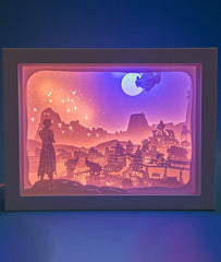Genshin Impact Papercut Light Box - Zhongli, Furina & Wanderer