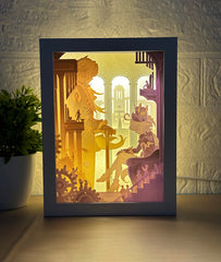 Genshin Impact Papercut Light Box - Zhongli, Furina & Wanderer