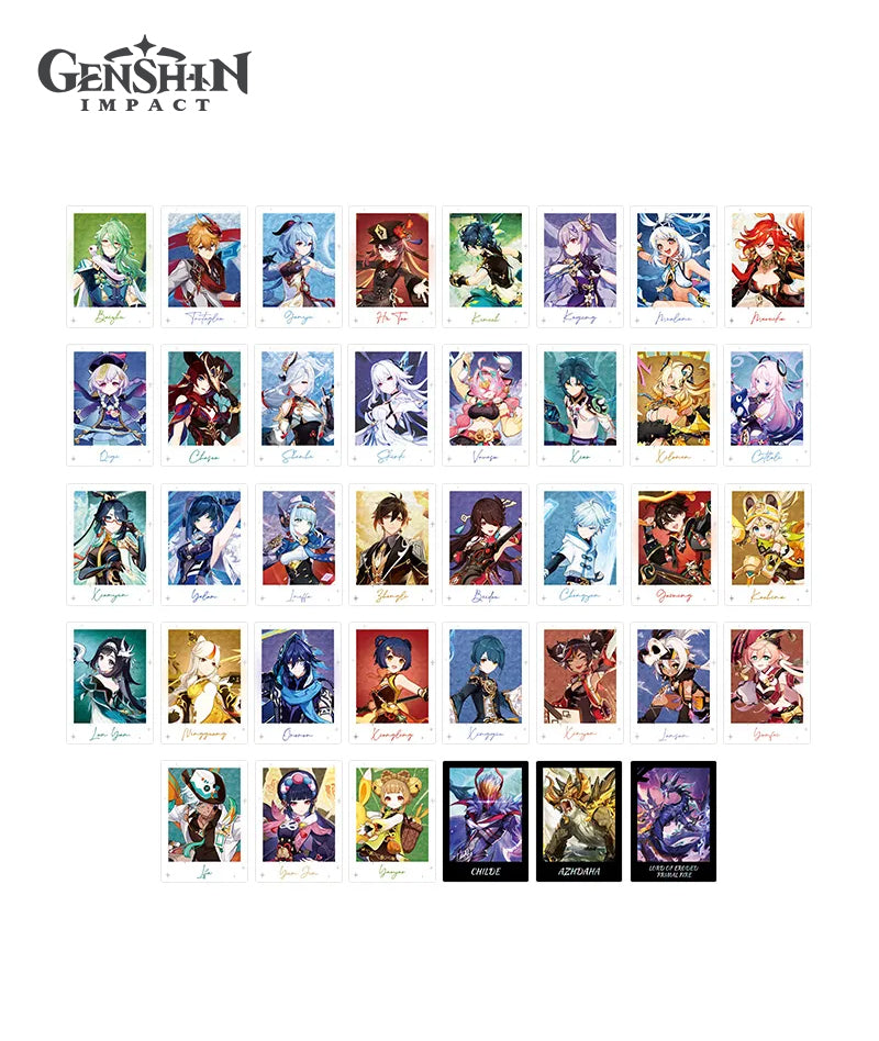 Genshin Themed Character Collectible Card Gift Box