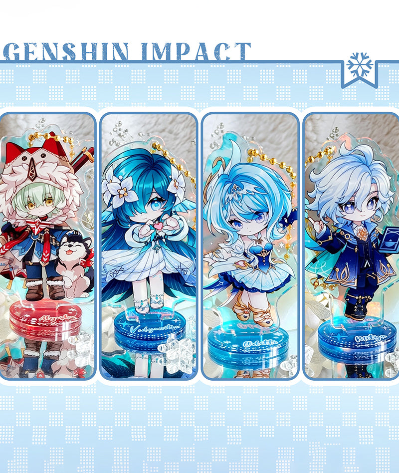 Genshin Impact Mitya Vodyanitsa Odette Alyosha Badges & Acrylic Standees