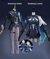 Genshin Impact Snezhnaya Aether & Lumine Cosplay Costume Set