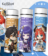 Genshin Xiao Nilou Zhongli Thermos Water Bottles with LED Temperature Display