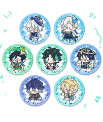 Genshin Chibi Stick Figure Badges