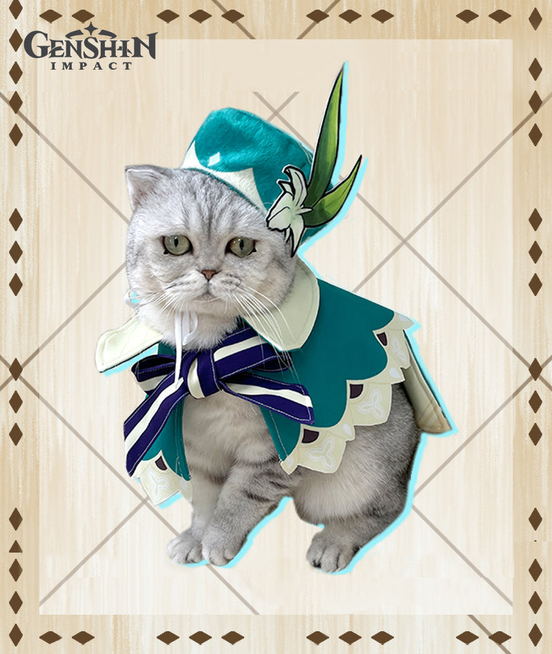 Genshin Impact Venti Cosplay Outfit for Pets