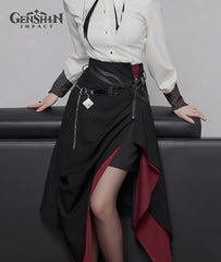 Genshin Arlecchino Asymmetrical Skirt
