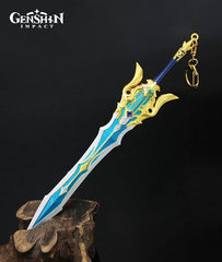Genshin Impact Metal Weapon Model Keychain Song of Broken Pines