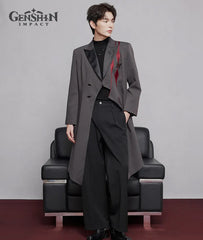 Arlecchino Impression Long Casual Coat