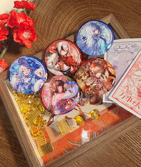 Genshin Impact Arlecchino Sandrone Skirk Badges