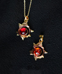 Genshin Pyroculus 925 Silver Pendant