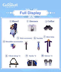 Genshin Impact Eula Cosplay Costume Outfit Full Set