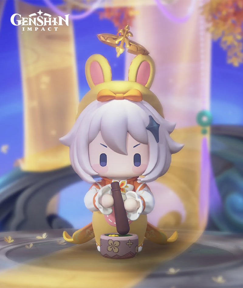 Genshin Impact Paimon Little Moon Rabbit Chibi Figure