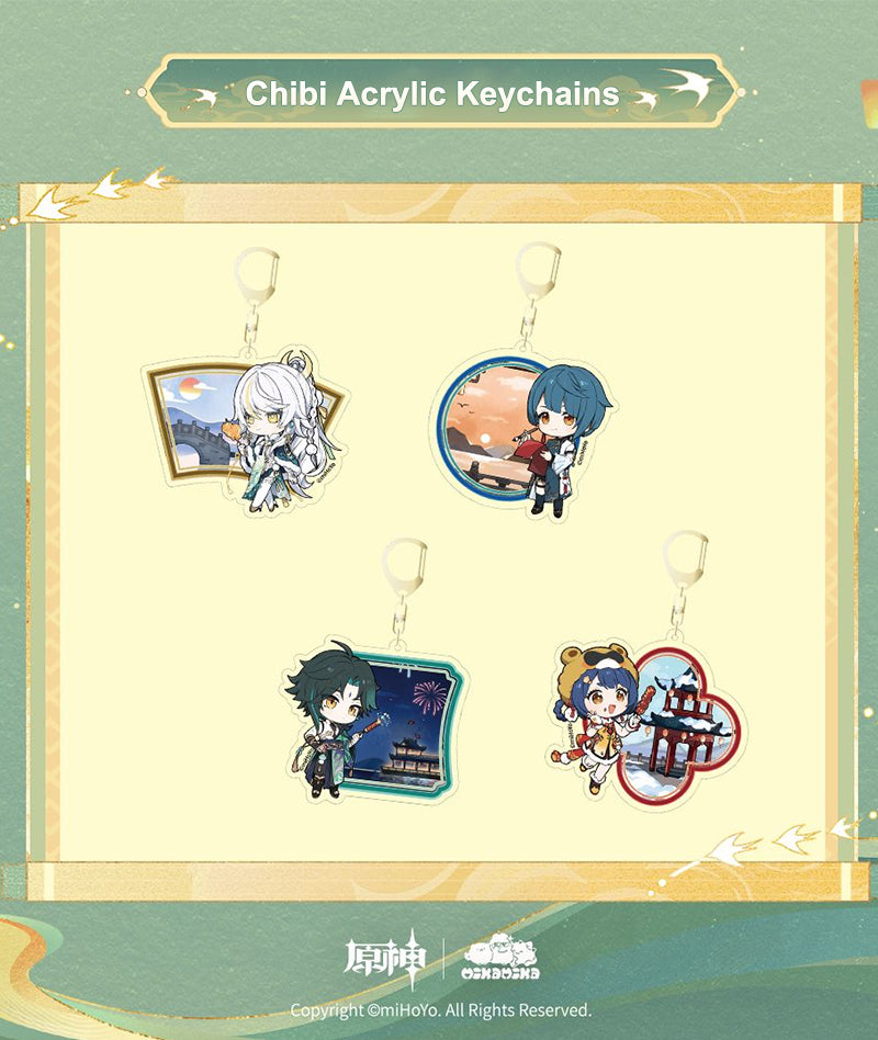 Genshin Impact × MikaMika Pop-Up Chibi Acrylic Keychains