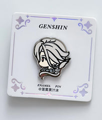 Genshin Fontaine Characters Enamel Pins - Wriothesley, Neuvillette & Arlecchino