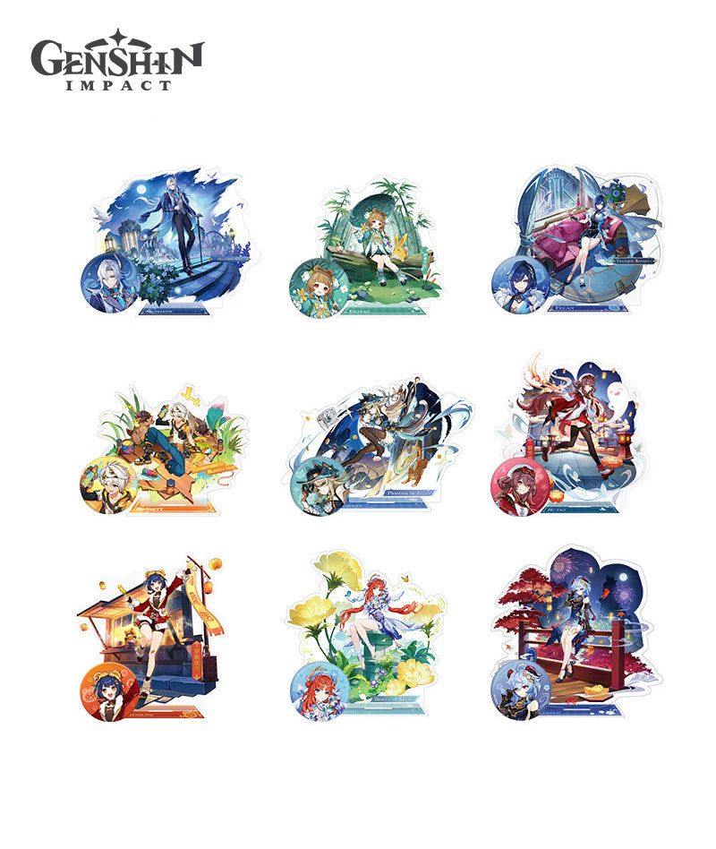 Genshin Teyvat Style Series Merchandise - Badge & Stand