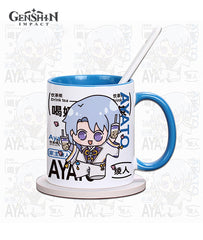 Genshin Character Ceramic Mug: Kamisato Ayaka, Alhaitham,Raiden Shogun, Nahida,Yae Miko, Kaedehara Kazuha