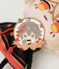 Kazuha Chibi Plush Doll and Badge