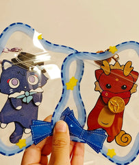 Genshin Impact Scarameow & Zhongli Dragon Keychains