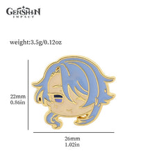 Genshin Yelan Arataki Itto Chibi Metal Enamel Pin Badge