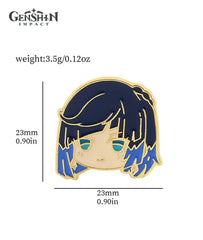 Genshin Yelan Arataki Itto Chibi Metal Enamel Pin Badge