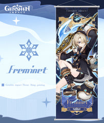 Genshin Fontaine Character Hanging Wall Scroll Poster Home Decor Lyney