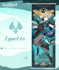Genshin Fontaine Character Hanging Wall Scroll Poster Home Decor Lyney