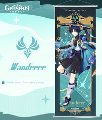 Genshin Sumeru Character Hanging Wall Scroll Poster Home Decor Nahida Wanderer Nilou